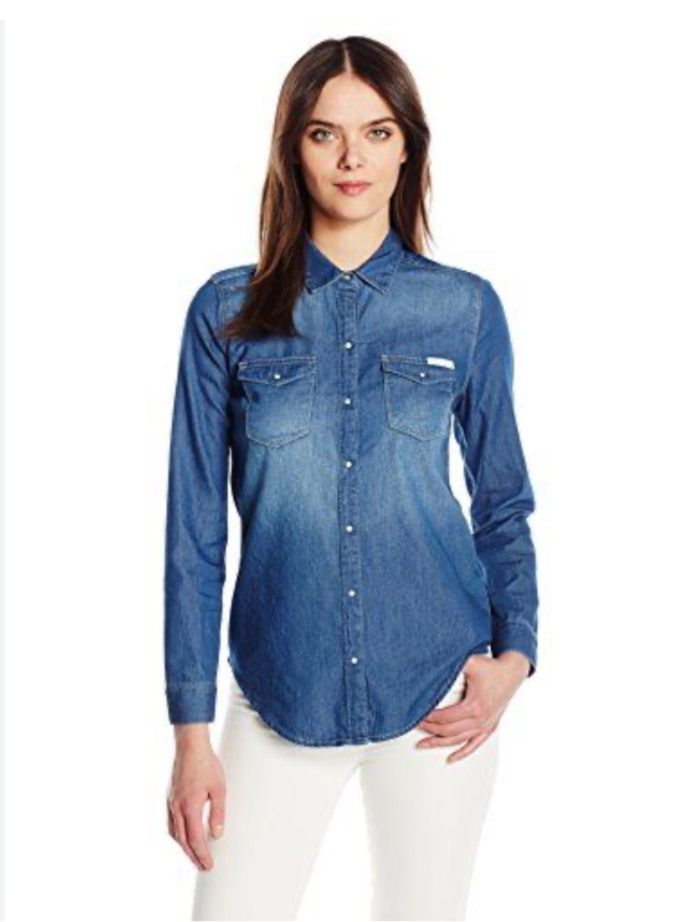 CALVIN KLEIN Brady Mid Button Down Denim Shirt